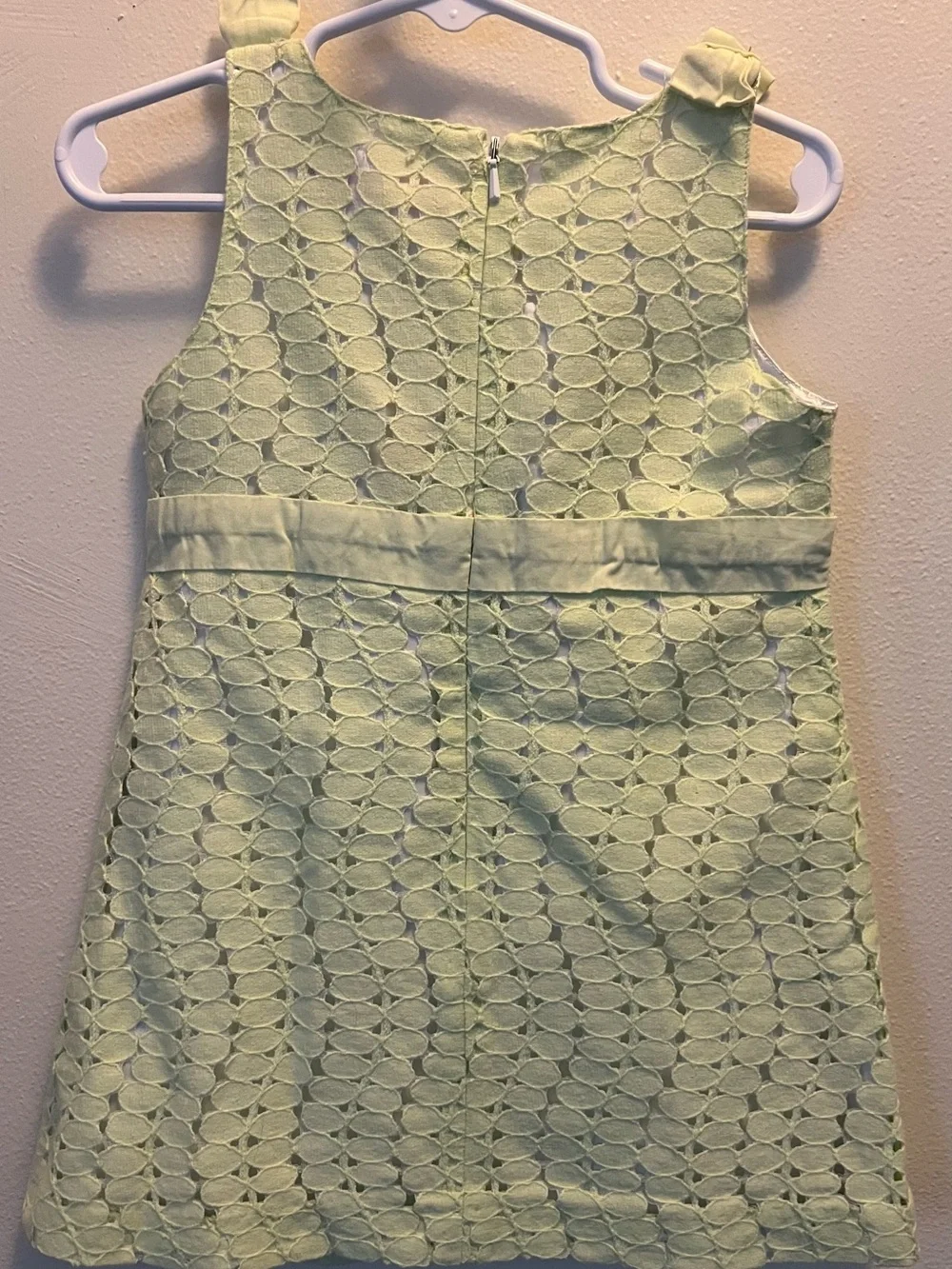 Gymboree Pale Green Lace A-Line Dress with Bow Straps size 2T